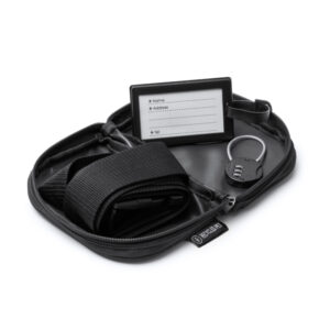 Set viaggio cinghia, etichetta e lucchetto