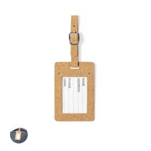 targhetta valigia sughero personalizzata