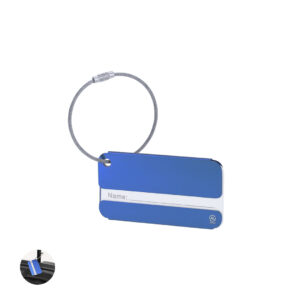 targhetta valigia alluminio riciclato personalizzata