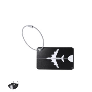 Targhetta Valigia Aereo in Alluminio Riciclato